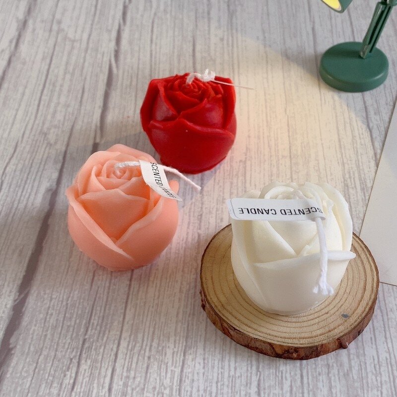 Soy Wax Candle Mold - Rose Shape for Wedding Favors & Easter Decor