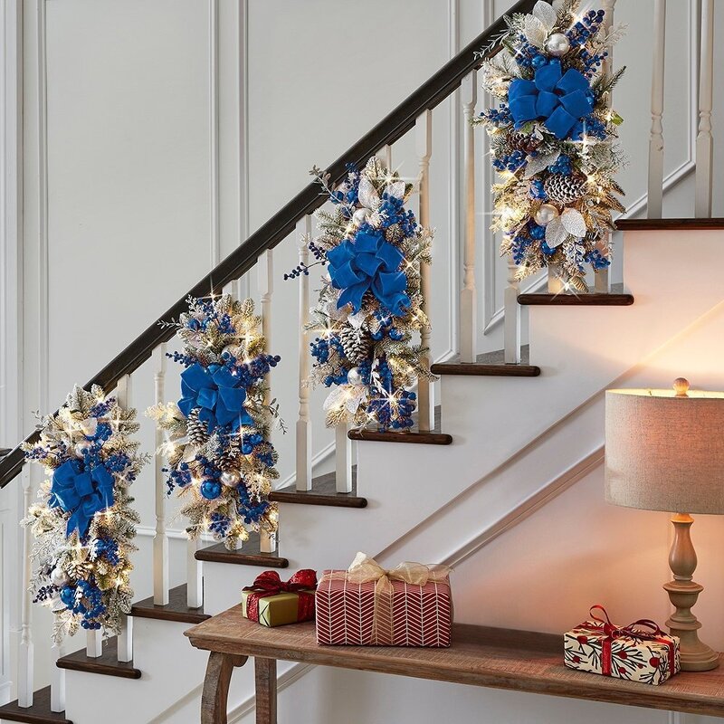 Christmas Stair Garland - Nordic Home Scene Arrangement Decoration