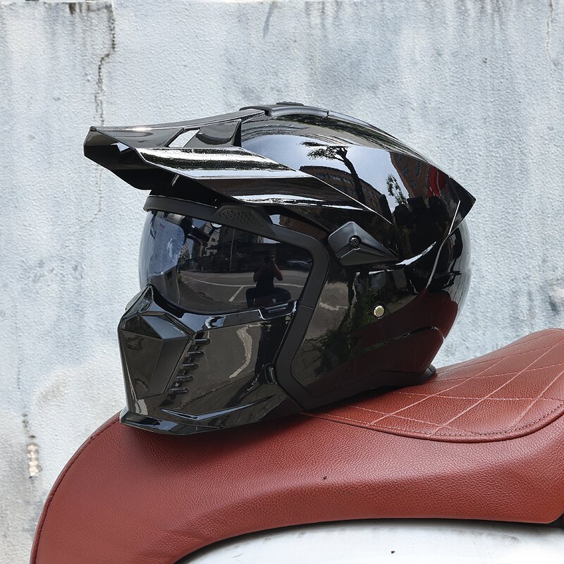 Motorcycle Helmet - China-Chic Retro Light Fiberglass for Commuting & Cruise