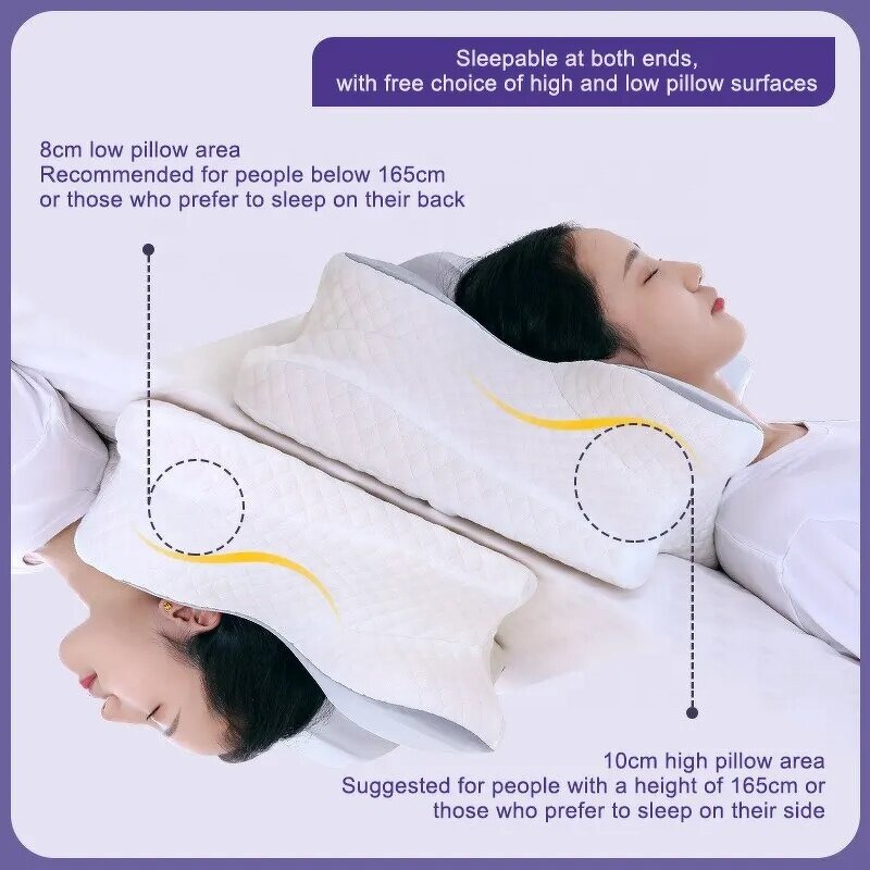 Cervical Pillow - Memory Foam Ergonomic Orthopedic for Neck Pain