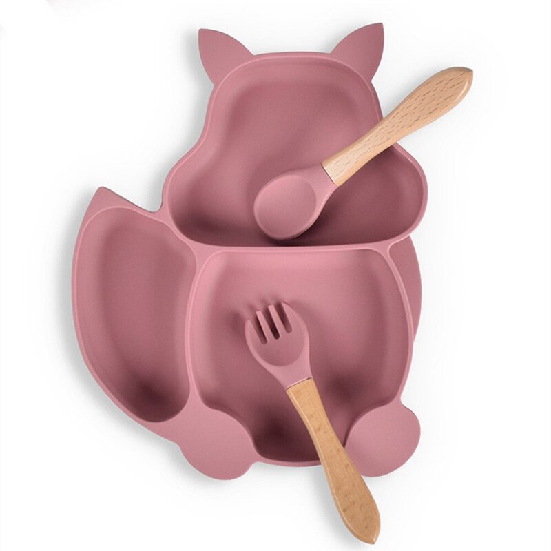 Baby Feeding Set - Silicone Bib Bowl Spoon Low MOQ for Kids Dining