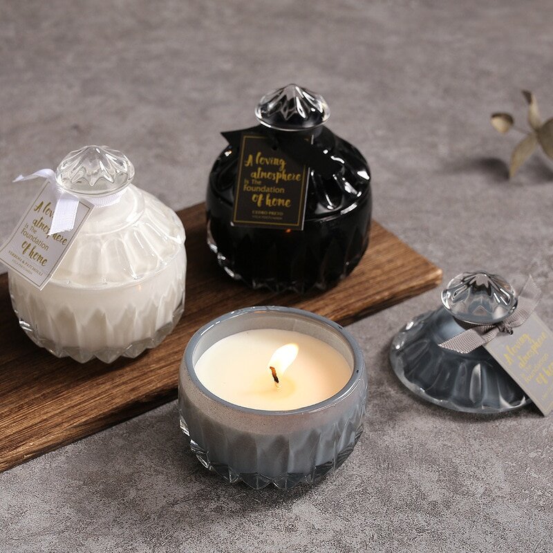 Scented Candle - Luxury Glass Bottle for Home Wedding Decoration Custom Logo