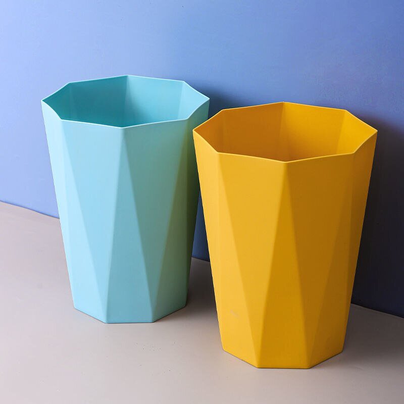 Trash Can - Square White Segregated Recycling for Child's Bedroom