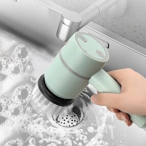 Dishwashing Brush - 360 Rotating Cordless Electric for Sink Bathtub Floor