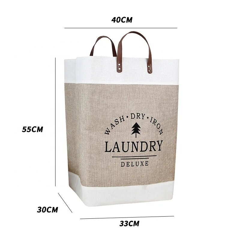Laundry Hamper - Collapsible Oxford Fabric Foldable with Handles