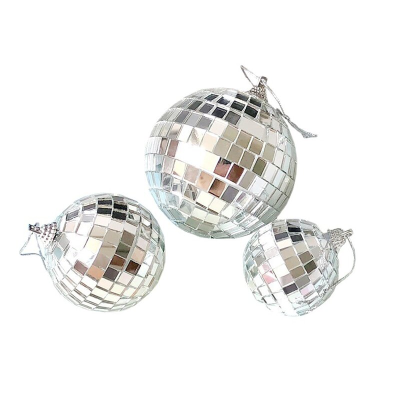 Disco Ball Ornaments - Mirror Reflective for Christmas Tree & Party Decor