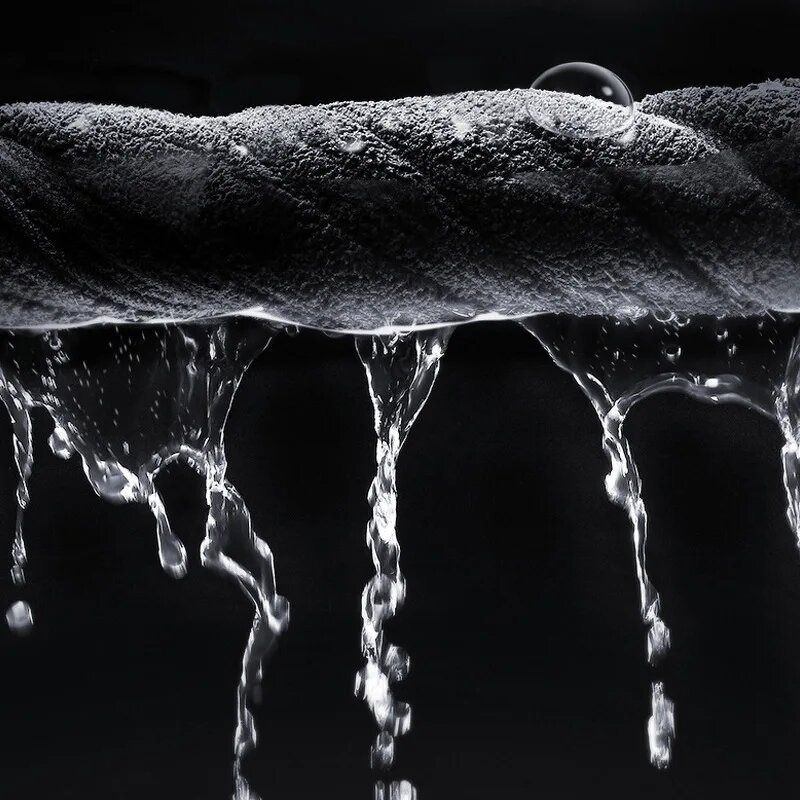 Car Wash Towel - Microfiber Double Sided Short Fleece Absorbent Orange Grey