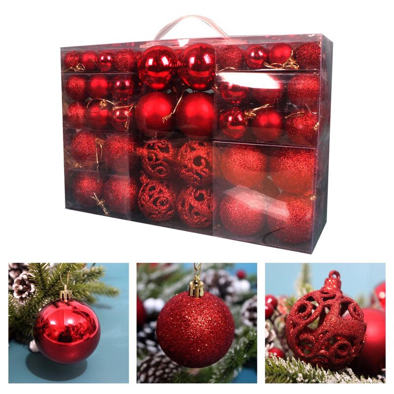 Christmas Ball Ornaments - DIY Three Size Different Colors for Decoration