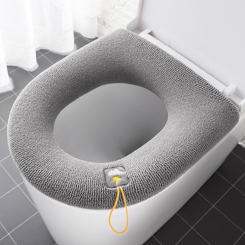 Toilet Seat Cover - Comfortable Thick Soft Warmer Lid Cushion