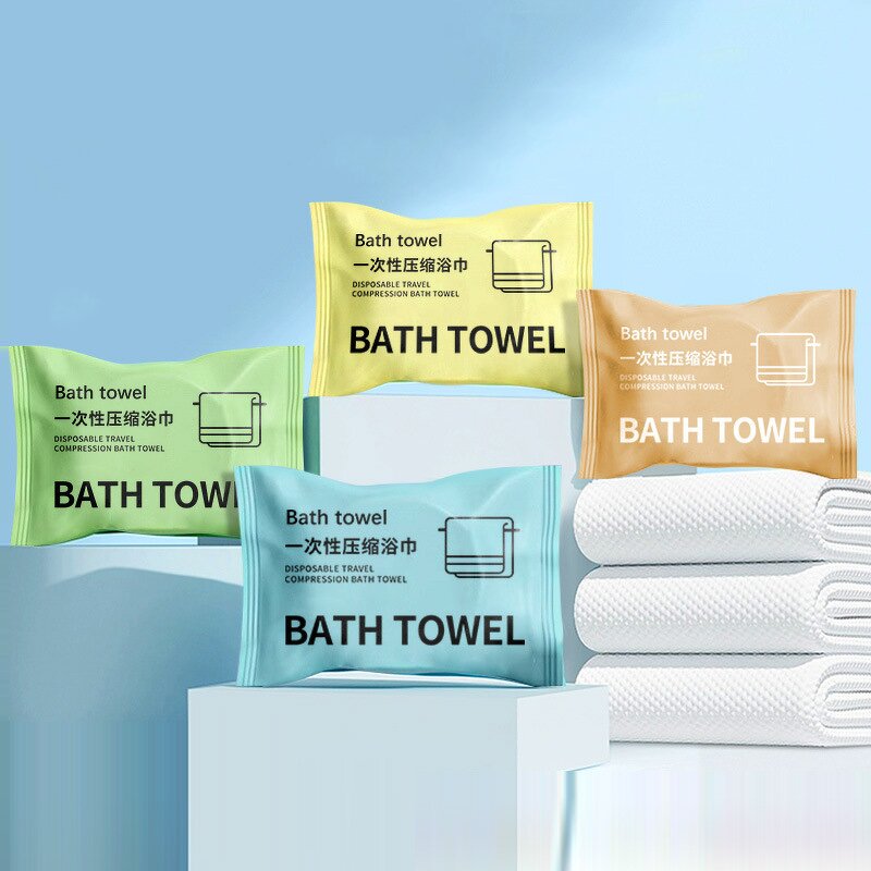 Compressed Bath Towel - Thickened Disposable 70x140 for Travel Hotel