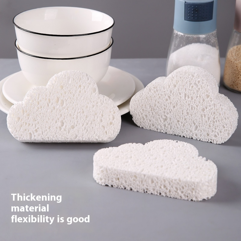 Dishwashing Sponge - Natural Wood Pulp with Nylon Magic Wipe Kitchen