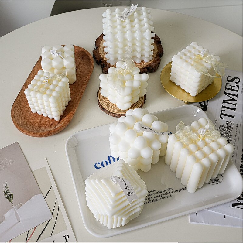 Scented Candle - Cube Soy Aromatic for Home Decoration INS Style