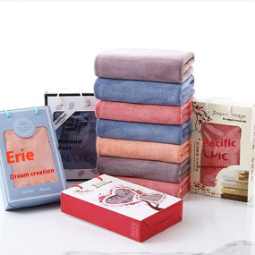 Pure Cotton Towel - Solid Pattern for Hotel Custom Logo Embroidered