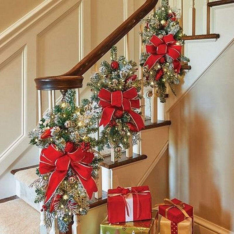 Christmas Stair Garland - Nordic Home Scene Arrangement Decoration