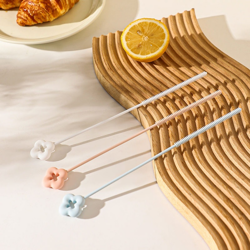 Kitchen Cleaning Brush - Small with Handle for Water Cups & Pot Gap