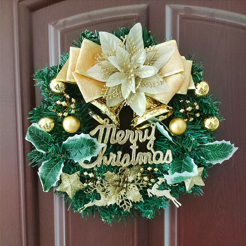 Christmas Grapevine Wreath - Artificial Large with Berry Pine Cone Door Decor