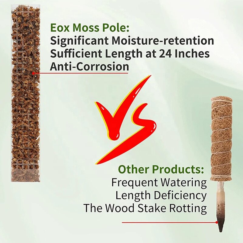Moss Pole - Plastic Stackable for Indoor Climbing Plants & Creepers