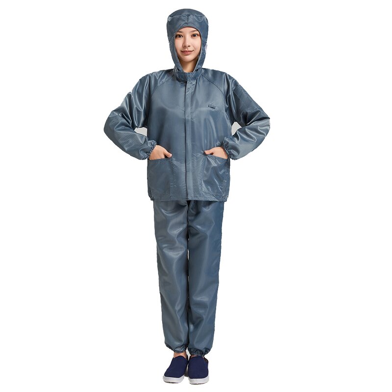 Anti-Static Coat - White Dust-Free Protective for Breeding & Electrostatic