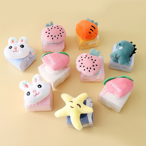 Hand Towel - Quick-Dry Cartoon for Wedding Souvenir Gift Coral Velvet