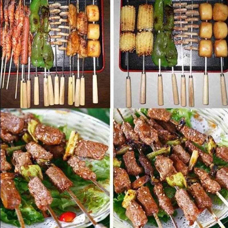 BBQ Skewer Maker - Plastic Reusable Convenient for Meat Skewer Preparation