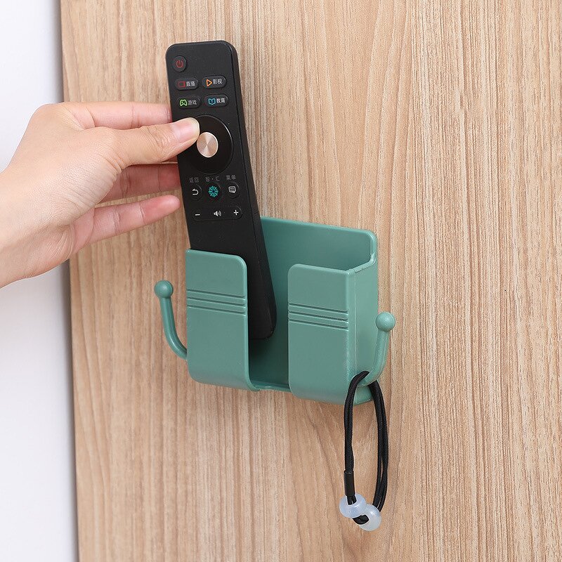 Wall Mount Storage Box - Adhesive for Phone Charger & Remote Control