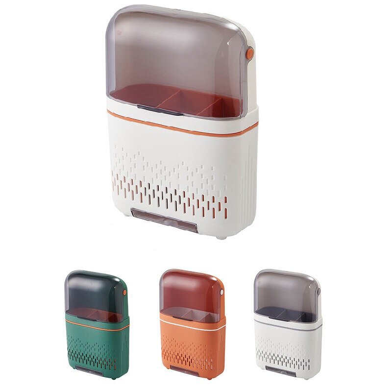 Chopstick Holder - Wall Mounted Double Layer Multifunctional Drain Free