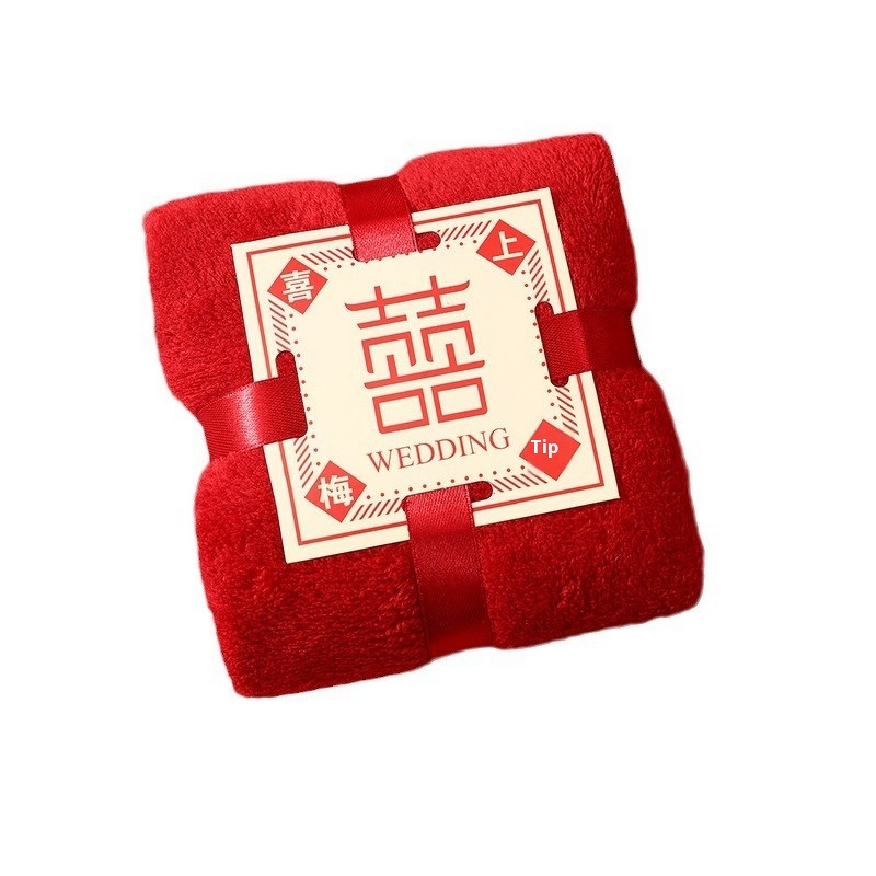 Square Towel - Creative Coral Fleece for Wedding Return Gift & Spa