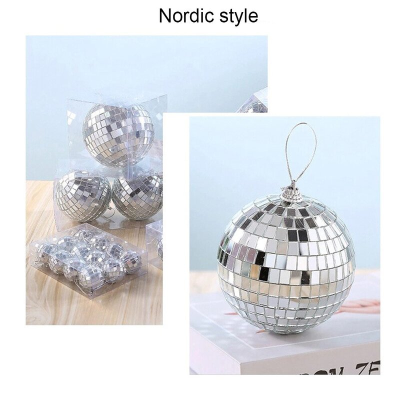 Disco Ball Ornaments - Mirror Reflective for Christmas Tree & Party Decor
