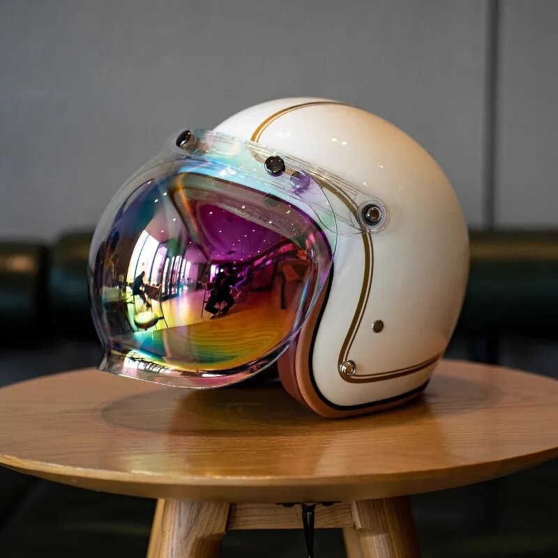 Motorcycle Helmet - Retro Semi-Open 3/4 for Cross-Country Riding