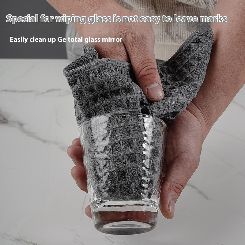 Microfiber Cleaning Cloth - Waffle Rag for Coffee Shop & Household