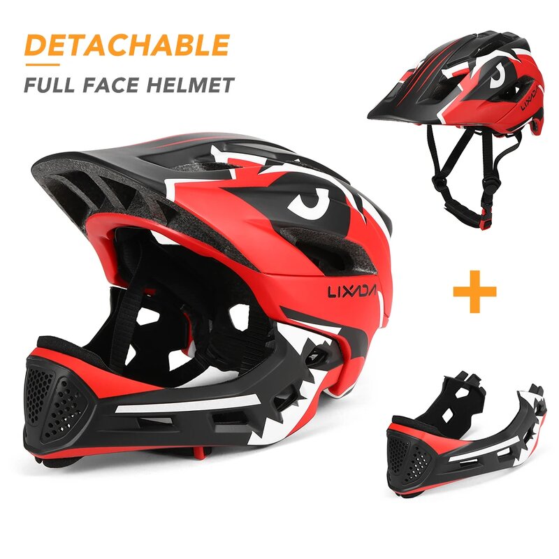 Full Face Helmet - Kids Detachable for Cycling Skateboarding Roller Skating