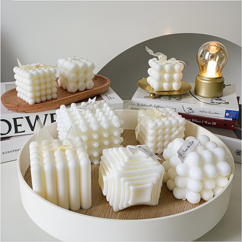 Scented Candle - Cube Soy Aromatic for Home Decoration INS Style