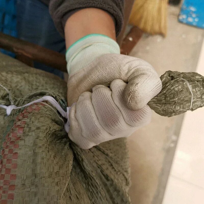 Anti-Static Gloves - White PU Coated Polyester for Electronic Work Gardening