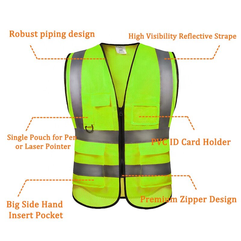Reflective Safety Vest - Airport Mesh with Logo