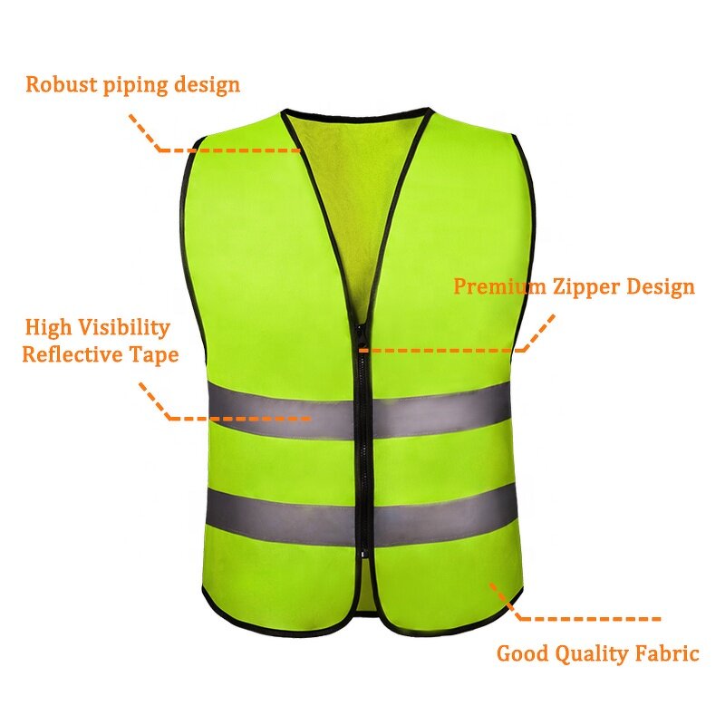 Reflective Vest - Security Engineer with Zipper