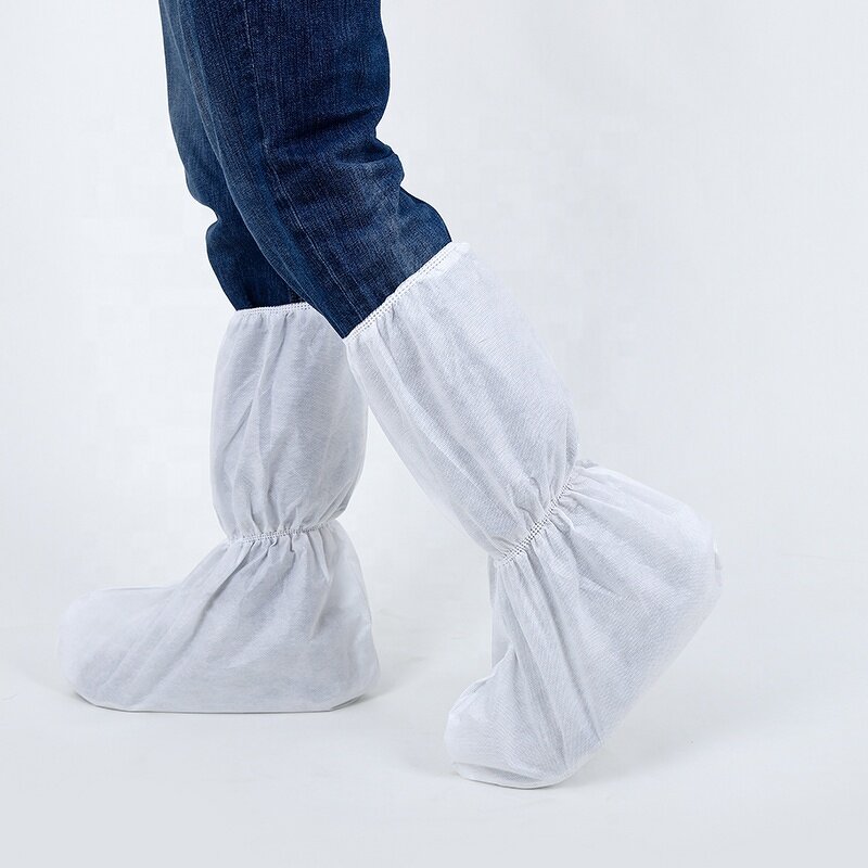 Disposable Shoe Cover Manufacturer - Hot Selling PP SMS Machine Rain Foot Cover Blue Fur Farming CE Certified Soft