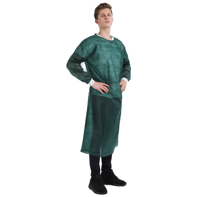 Isolation Gown Manufacturer - China Factory High Quality Disposable Dark Green Non-Woven for Medical Protective Clothes