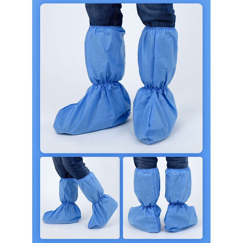 Booties Shoe Covers Manufacturer - Factory Supply Anti slip White Boots Cover Foot protection Disposable