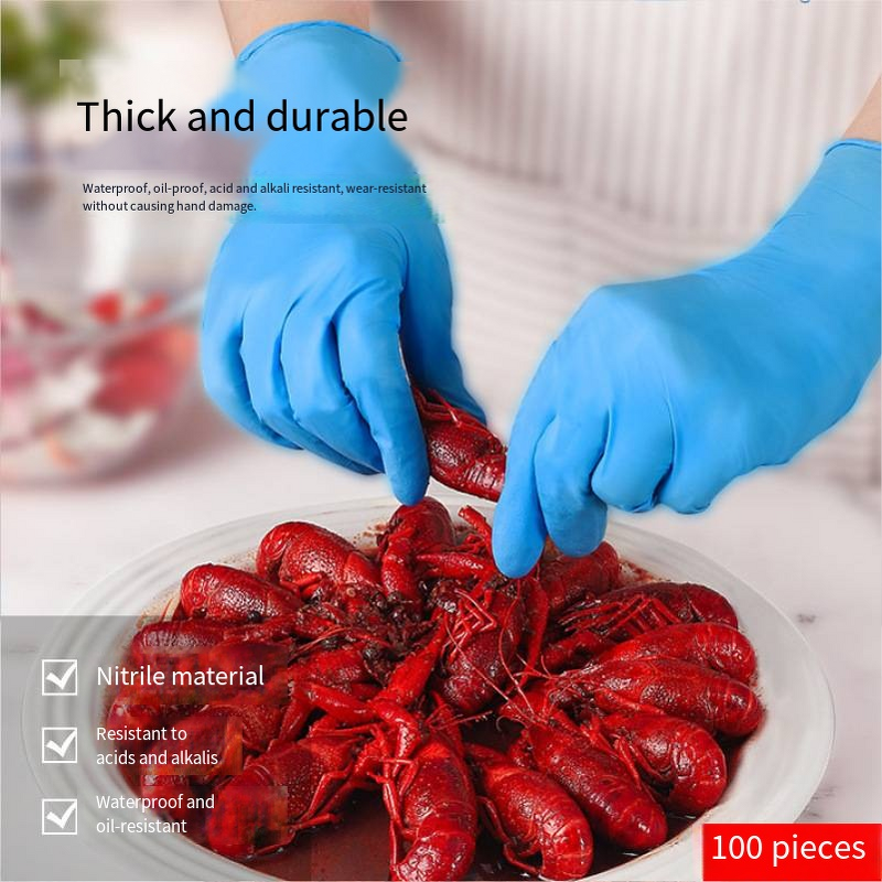 Nitrile Safety Gloves Manufacturer - Blue Black Pure Silicone Exam for Machine Operation Garden Protective