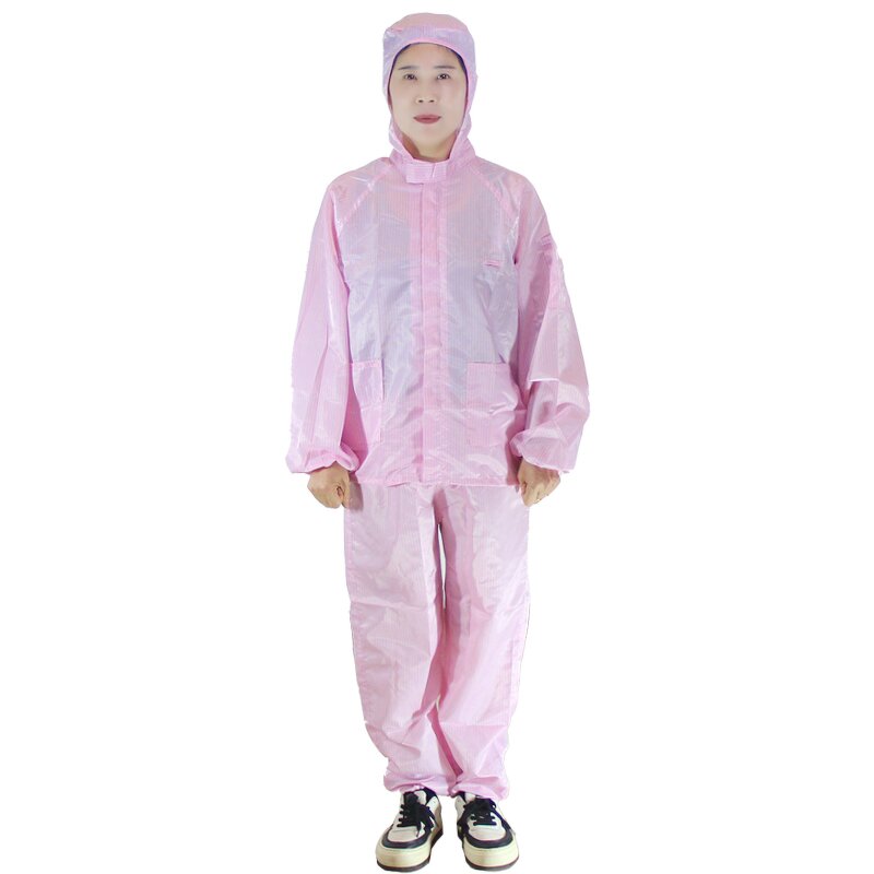 Cleanroom Jacket and Pants Manufacturer - Unisex Dustproof White Anti-static Work Clothes Suit ESD Suit With Hood