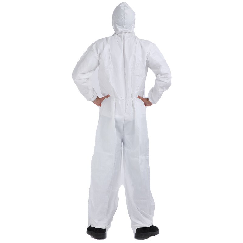 Disposable Coverall Manufacturer - White Isolation Clothes Prevent Asbestos Tubeless Type 5/6 Protective Cheap