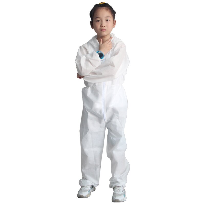 Disposable Protective Kids Coveralls Manufacturer - Non-Woven High Quality Waterproof Hooded Overall Children Jumpsuit