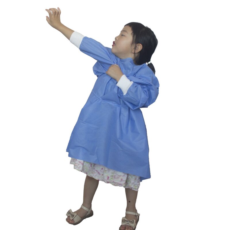 Disposable Bib Manufacturer - Waterproof Anti-Dirt for Kids Mealtime Safety SMS No-Wash Protective Children's Isolation Gown