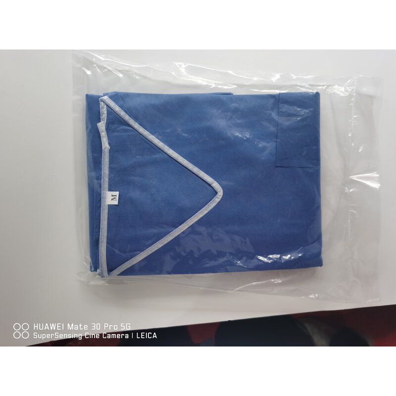 Disposable Scrub Suit Manufacturer - Blue V-Neck Hospital Surgical Suit
