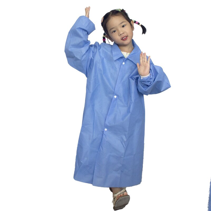 Disposable Children's Gown Manufacturer - Long Sleeve Waterproof Art Painting Kid Eating Clothes Custom Apron