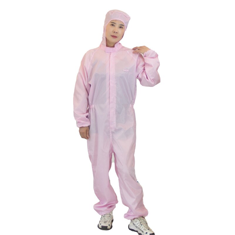 Cleanroom ESD Jumpsuit Manufacturer - Unisex Polyester Hooded Custom Work Overall With Anti-Static Dustproof Unisex