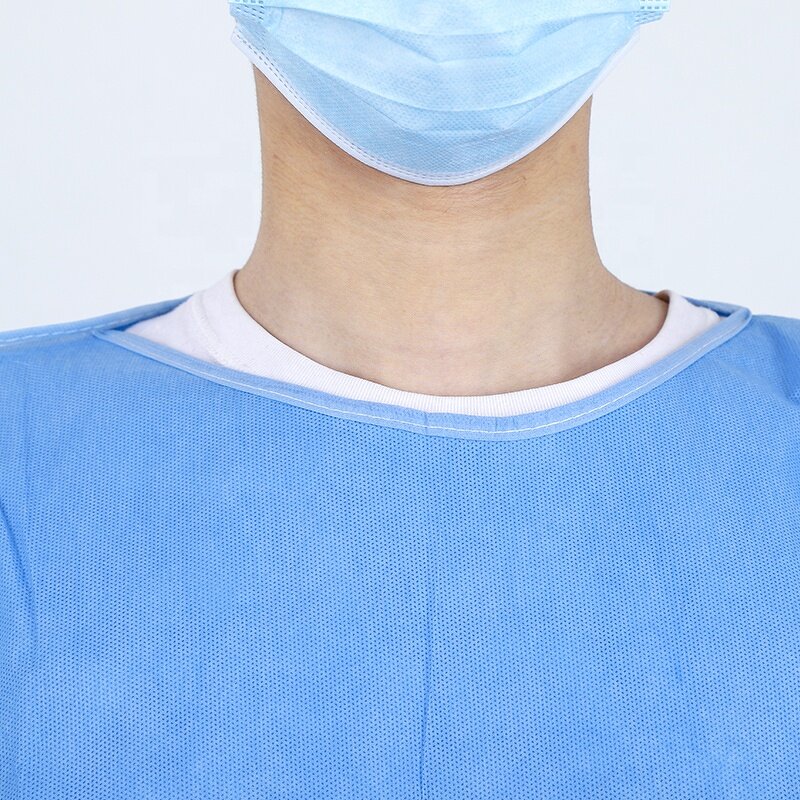 Surgical Isolation Gown Manufacturer - SMS Gown Waterproof Hospital Clothes Cleanroom Disposable Isolation Gowning