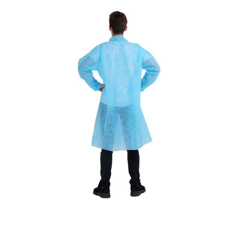 Disposable Lab Coat Manufacturer - Factory Wholesale Blue PP Non-Woven Isolation Gown Work Clothes Medical Protective