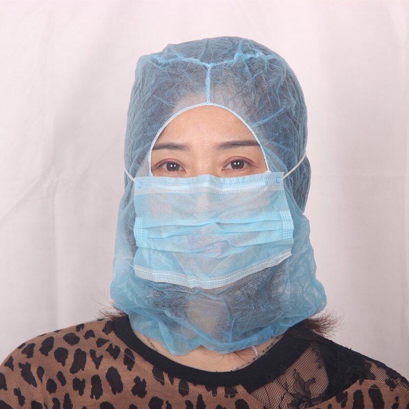 Surgical Cap Manufacturer - with Mask Disposable SMS Surgeon Hood Head Cover