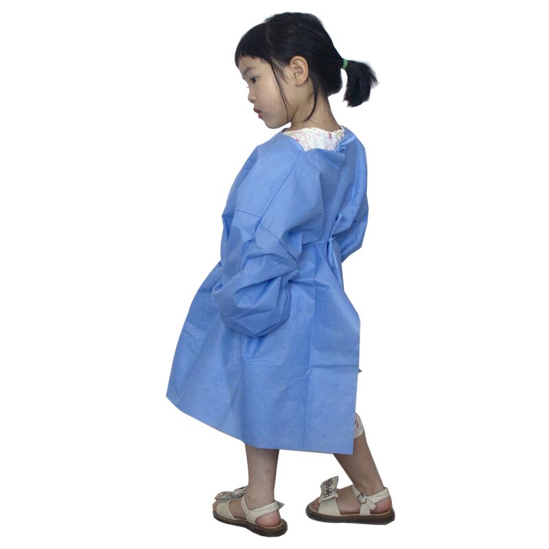 Disposable Bib Manufacturer - Waterproof Anti-Dirt for Kids Mealtime Safety SMS No-Wash Protective Children's Isolation Gown